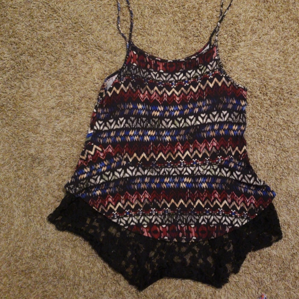 Spaghetti strap tank top.